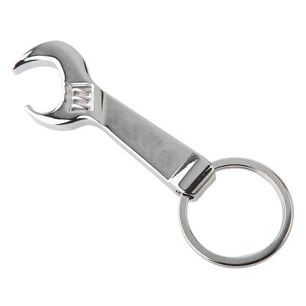 Nickel Plated Wrench Premium Key Chain