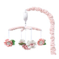 Pink Floral Baby Musical Crib Mobile for Girls