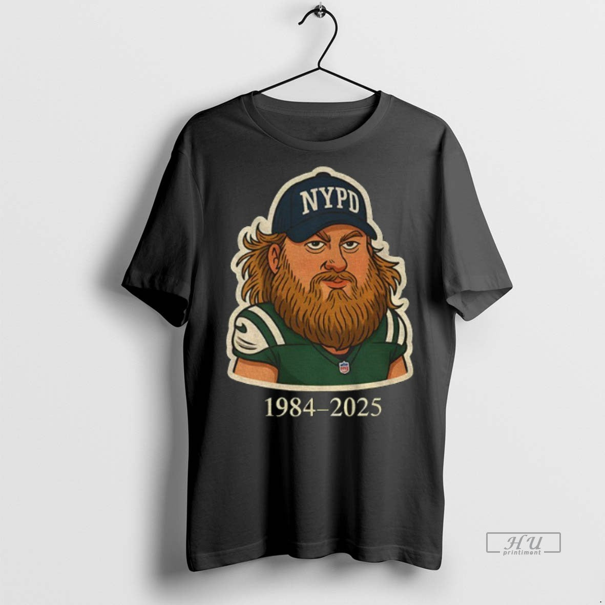 Officials Nypd Legend Nick Mangold Cartoon New York Jets Tribute 1984 2025 Football Premium Tee