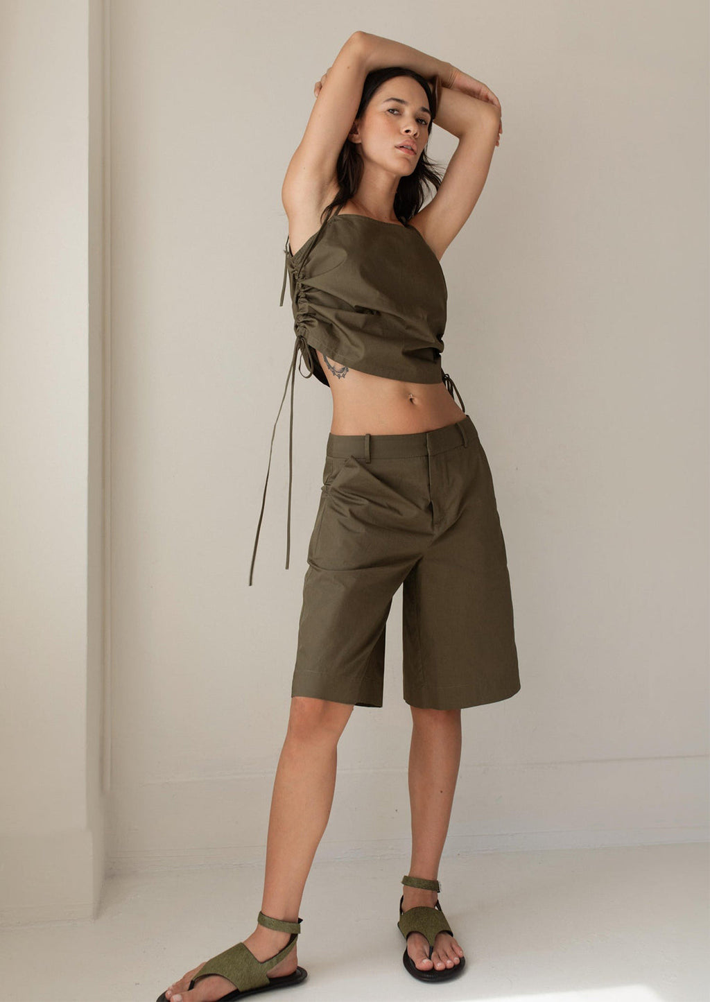 Maura Poplin Tie Top