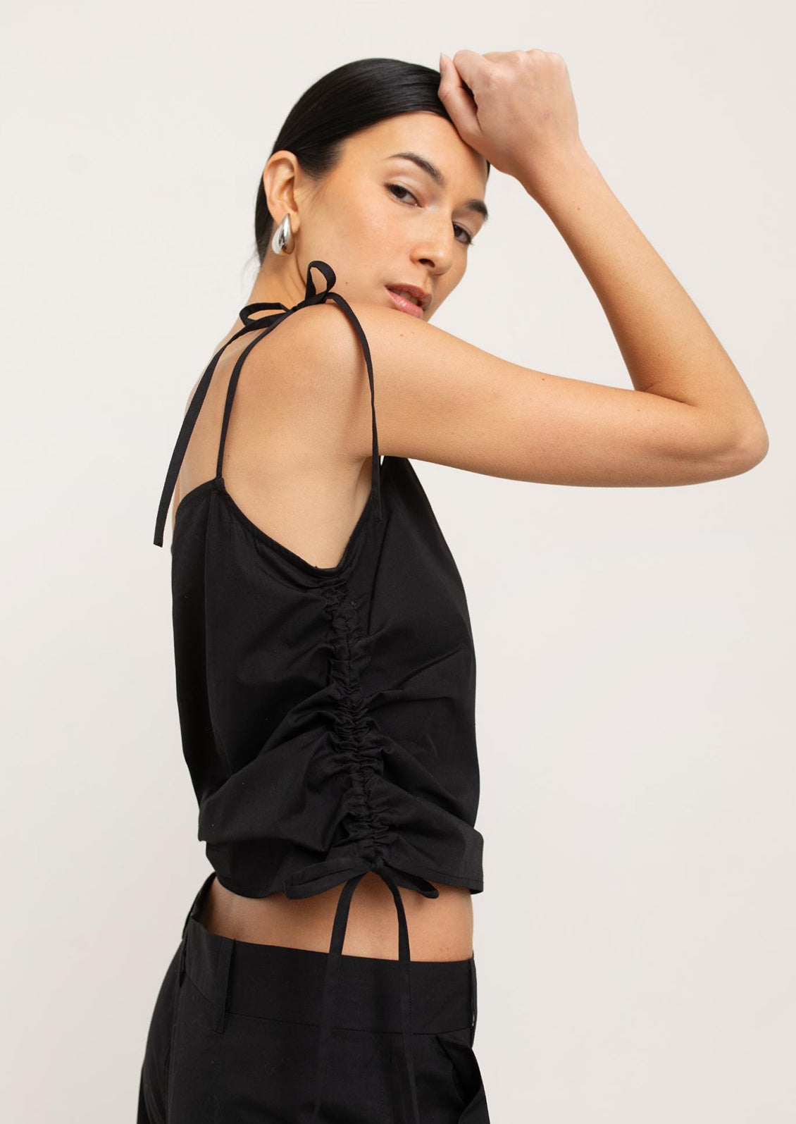 Maura Poplin Tie Top