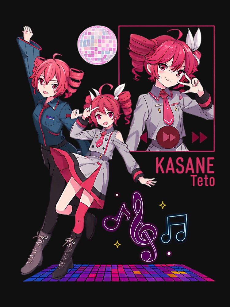 Kasane Teto Vocaloid Comfort Colors Anime by Anunnakis Unisex T-shirt, Sweatshirt, Hoodie, Long Sleeve Tee