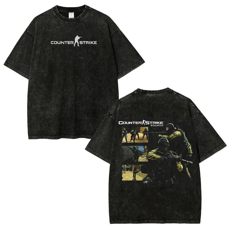 Retro Style Valve Counter Strike Washed Tshirt, Vintage Y2K Video Game T-Shirt, Unisex T-shirt, Sweatshirt, Hoodie, Long Sleeve Tee